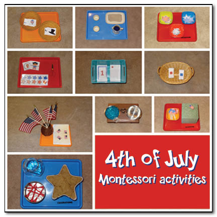 4th of July Montessori trays || Gift of Curiosity
