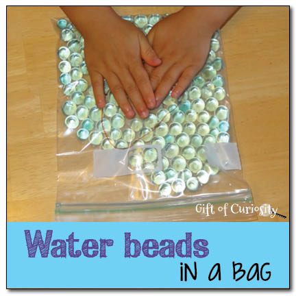 Water beads in a bag - a no-mess, safe, and fun sensory experience for kids || Gift of Curiosity