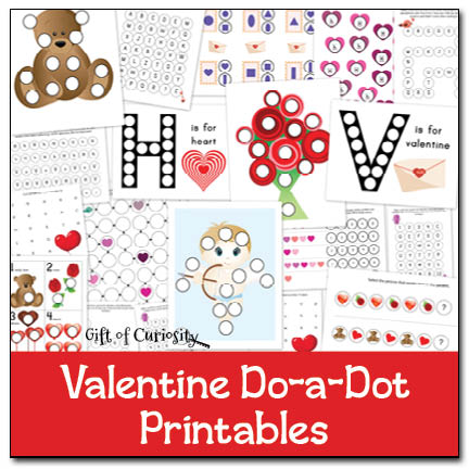 Valentine Do-a-Dot Printables 19 do-a-dot munkalapok | | Gift of Curiosity