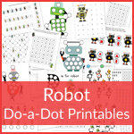 Robot do-a-dot printables