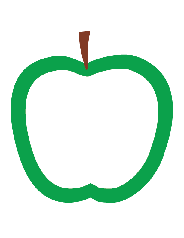 free clipart apple outline - photo #41