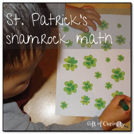 Shamrock Counting Worksheets for preschoolers