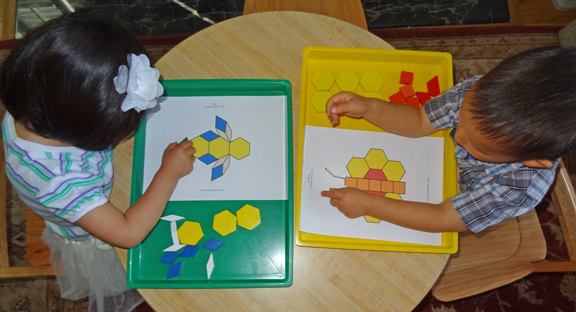 Insect-themed pattern block activities || Gift of Curiosity