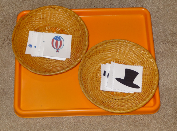 4th of July Montessori trays - shadow matching || Gift of Curiosity