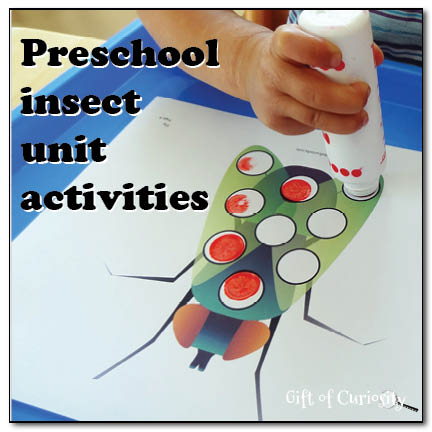 Preschool insect unit activities - books, science activities, worksheets, and other insect-themed learning for preschoolers || Gift of Curiosity