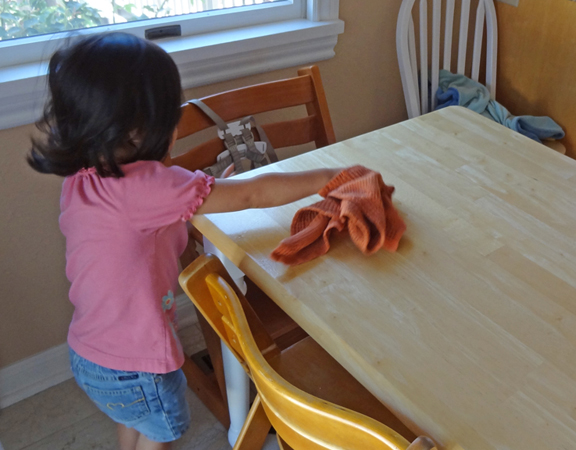 9 practical life activities involving food - cleaning the table || Gift of Curiosity