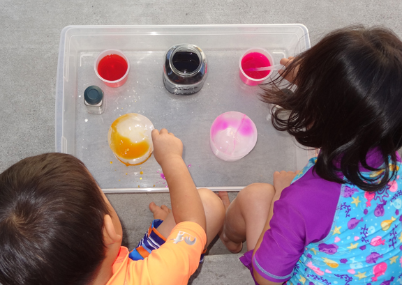 Ice activities - freeze small objects in a large block of ice and give kids colored water and salt to melt the block and find their treasures || Gift of Curiosity