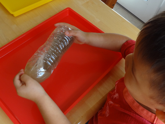 Learning about ocean salt water and waves - make an ocean in a bottle to learn about waves