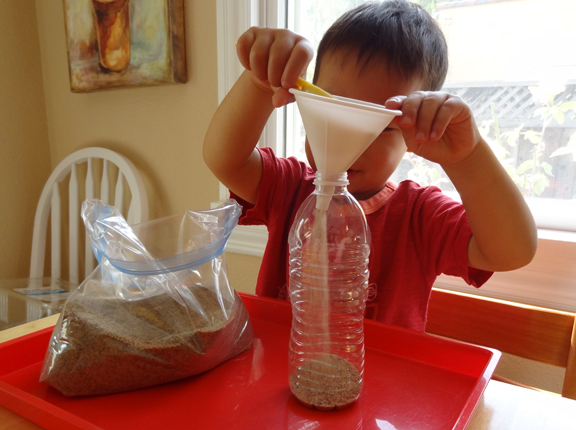 Learning about ocean salt water and waves - make an ocean in a bottle to learn about waves