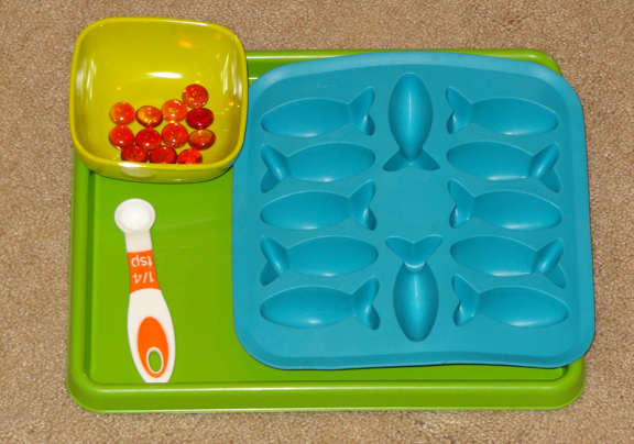 Ocean Montessori trays - feed the fish practical life activity || Gift of Curiosity