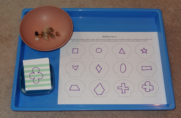 Ocean Montessori trays - shape matching || Gift of Curiosity