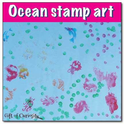Ocean stamp art || Gift of Curiosity
