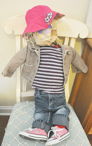 Paper bag scarecrow from Play Learn Love