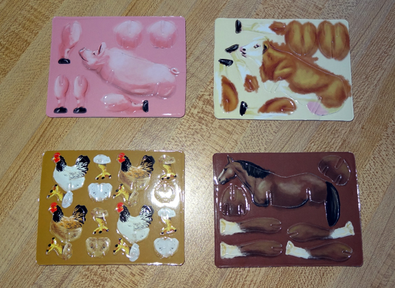 Making our own farm animals uzing 3-D farn puzzles from Oriental Trading Company || Gift of Curiosity