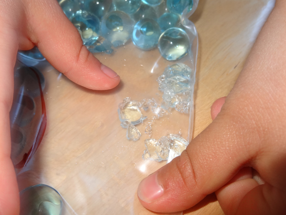 Water beads in a bag - a no-mess, safe, and fun sensory experience for kids || Gift of Curiosity