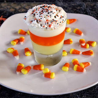 Candy corn jello-pudding from We Made That