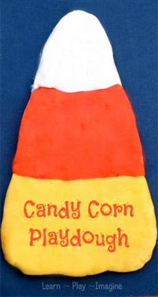 Candy corn playdough from Learn Play Imagine