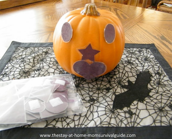 Craft pumpkin shape faces from The Stay-at-Home-Mom Survival Guide