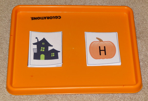 Halloween Montessori activities: Letter to initial sound matching || Gift of Curiosity