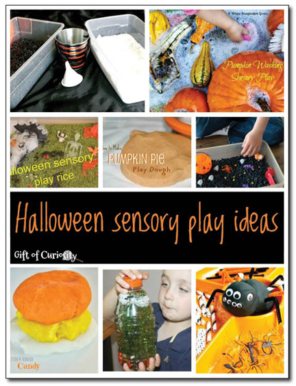 Halloween sensory play ideas from the Weekly Kids' Co-Op || Gift of Curiosity