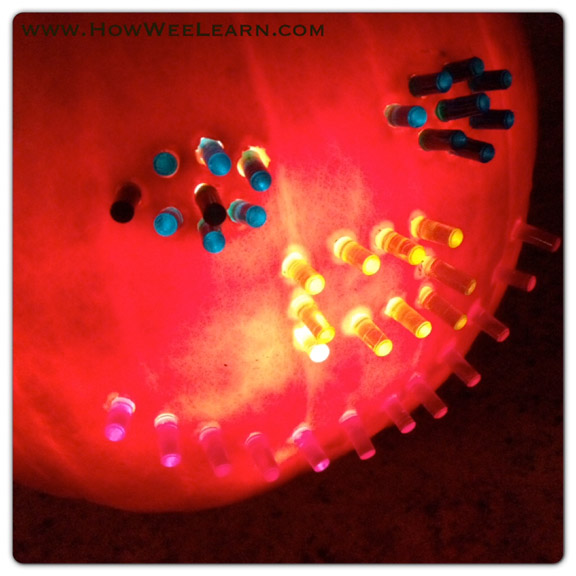 Lite-Brite pumpkin carving from How Wee Learn