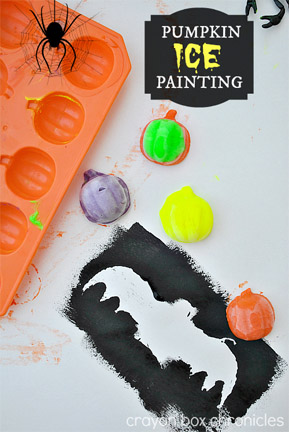 Pumpkin ice painting from Crayon Box Chronicles