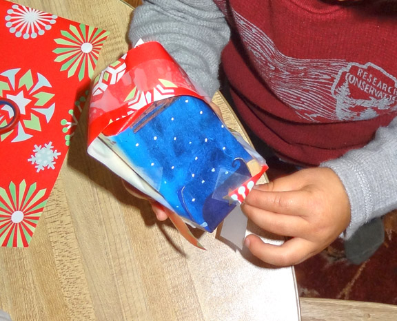 Gift wrapping station for kids - A Christmas fine motor activity || Gift of Curiosity