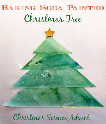 Baking soda painted Christmas tree from Inspiration Laboratories