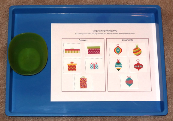 Montessori Christmas activities: Christmas sorting activity || Gift of Curiosity