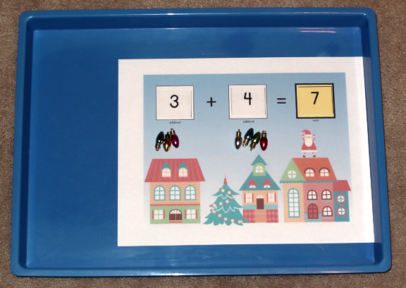 Montessori Christmas activities: Christmas addition game || Gift of Curiosity