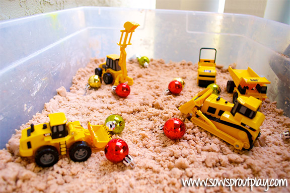Christmas small world construction site from Sow Sprout Play