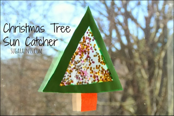 Christmas tree sun catcher from the Sugar Aunts