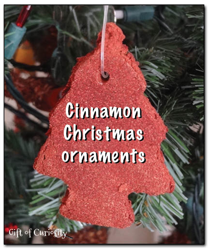 Cinnamon Christmas ornaments - an easy, 2-ingredient recipe for making simple and fragrant cinnamon Christmas ornaments with kids || Gift of Curiosity