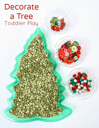 Decorate a tree toddler sensory play from Fantastic Fun and Learning