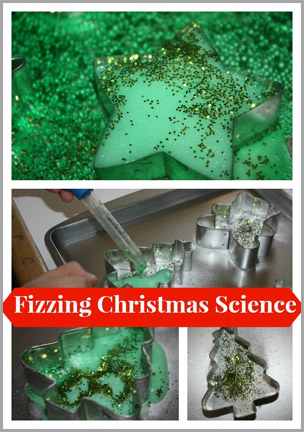 Fizzing Christmas science experiment from Little Bins for Little Hands