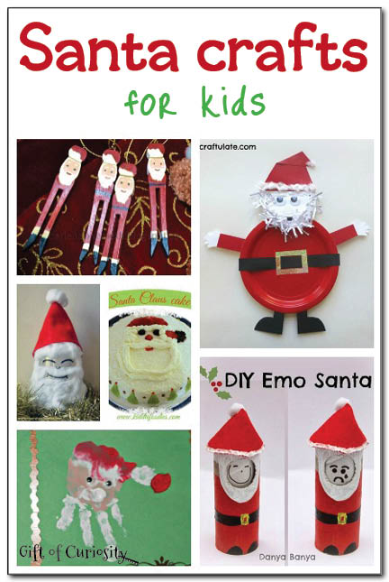  Six fun and easy Santa crafts for kids from the Weekly Kids' Co-op || Gift of Curiosity