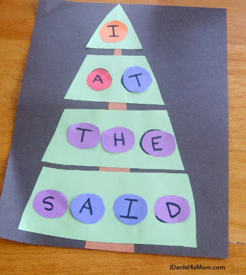 Sight word Christmas tree from JDaniel4's Mom