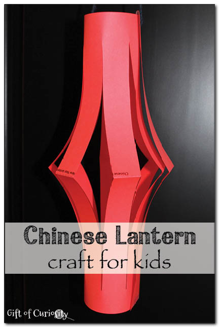 Chinese lantern craft for kids with free printable template || Gift of Curiosity