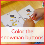 Color the snowman buttons