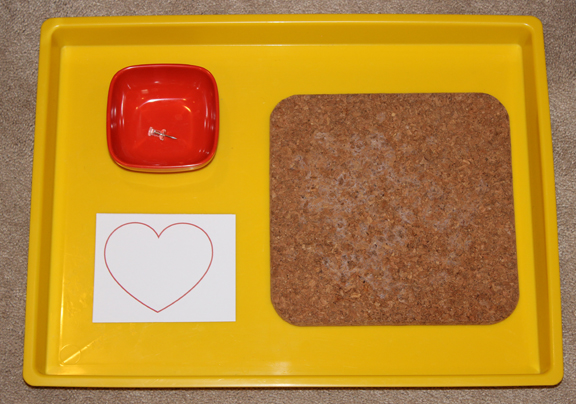 Valentine Montessori activities: Heart poke pages || Gift of Curiosity