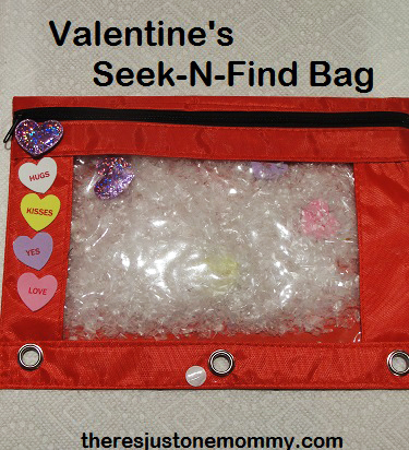 Valentines Seek and Find Bag from Theres Just One Mommy