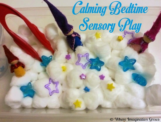 Calming bedtime sensory play from Where Imagination Grows
