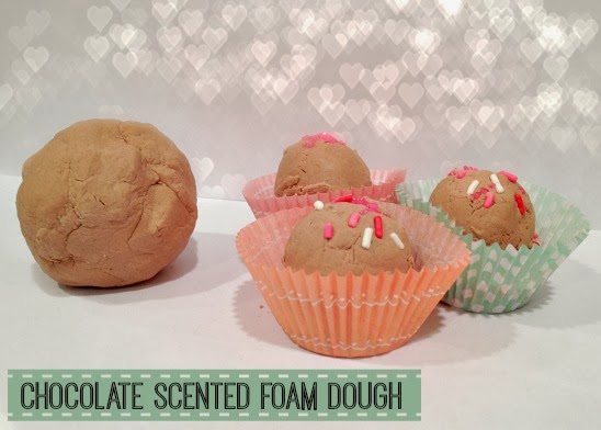 Chocolate scented foam dough from Tuts and Tea Parties