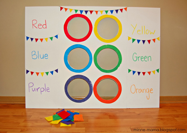 Color toss activity from Minne Mama