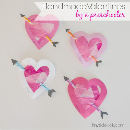 Heart with arrow through it valentines from Tiny Sidekick