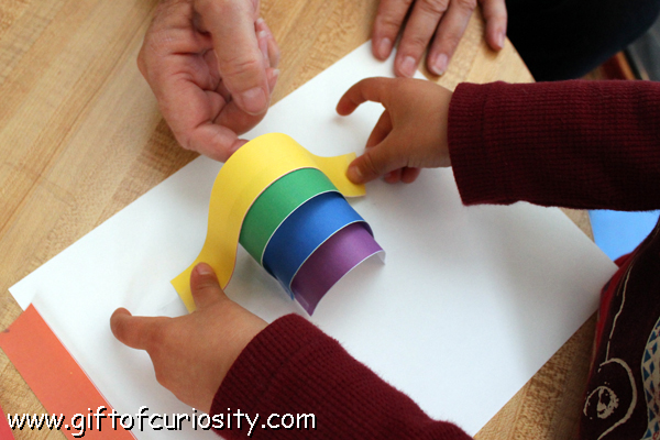 Make a 3D rainbow using this free printable measurement activity || Gift of Curiosity