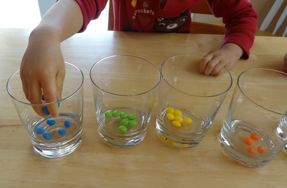 Skittles density rainbow - make a rainbow in your kitchen using a bag of Skittles! || Gift of Curiosity