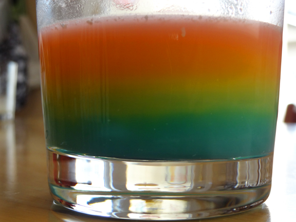Skittles density rainbow - make a rainbow in your kitchen using a bag of Skittles! || Gift of Curiosity