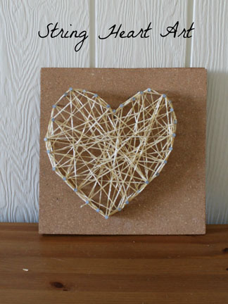 String heart art from How Wee Learn