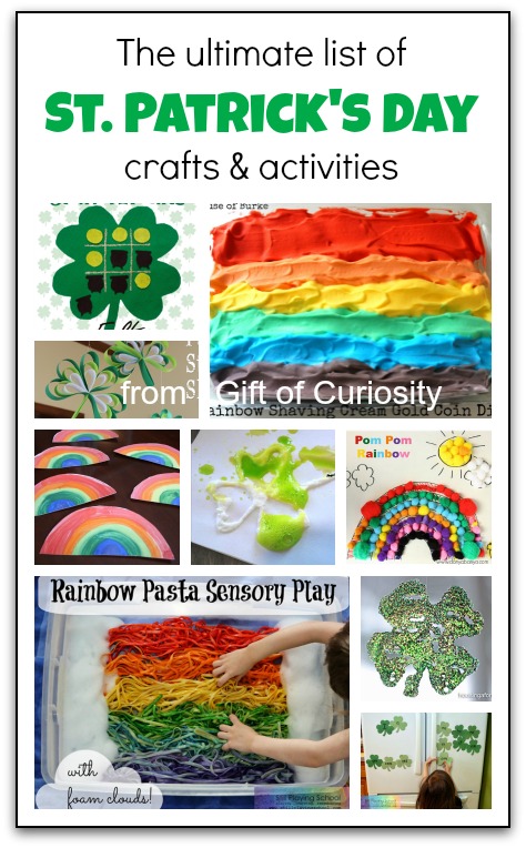 The ultimate list of St. Patrick's Day crafts and activities for kids - more than 50 crafts, printables and learning activities for St. Patrick's Day || Gift of Curiosity